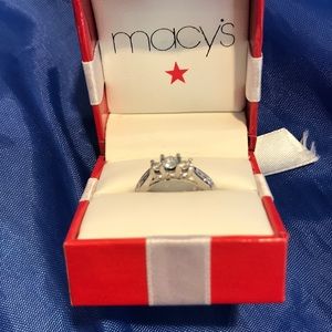 A diamond wedding ring